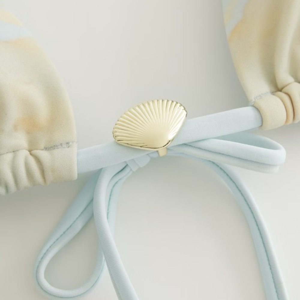 Hollister Blue and Cream Bikini Top - Picture 2 of 2